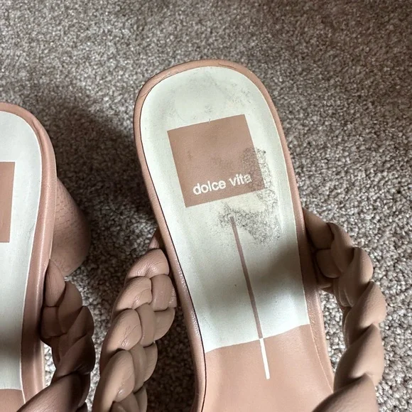 Dolce Vita Tan Braided Women's Heels - Picture 5 of 5